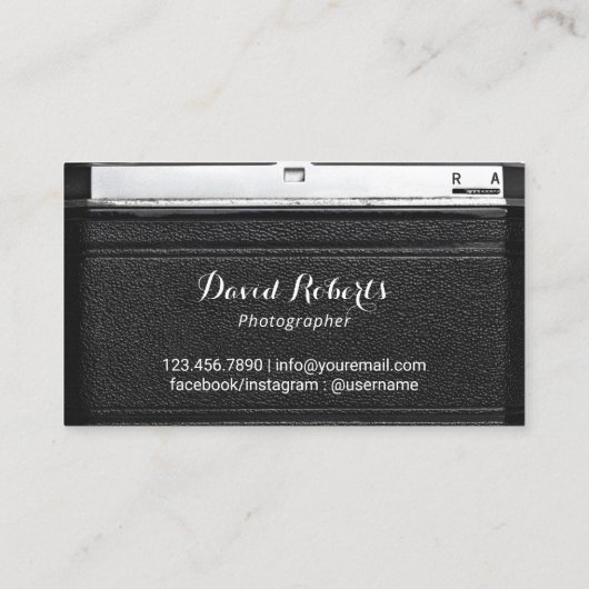 写真家ヴィンテージカメラレザー写真 名刺