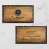 写真家ヴィンテージFramed Old Wood Steampunk 名刺 (正面/裏面)