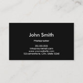 写真家凍っていカメラのレンズ撮影 名刺 (裏面)