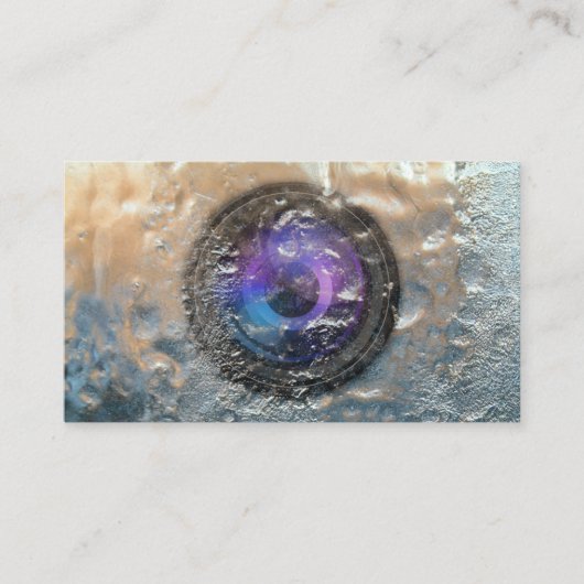 写真家凍っていカメラのレンズ撮影 名刺 (正面)