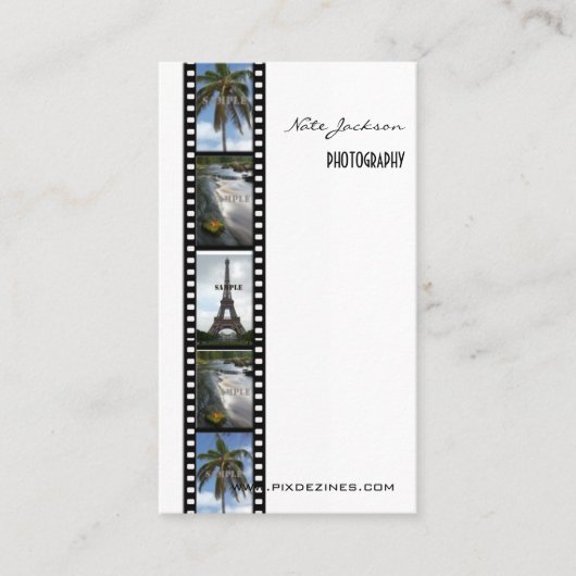 写真家名刺写真テンプレート 名刺 (正面)