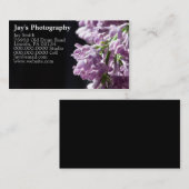 写真家名刺薄紫 名刺 (正面/裏面)