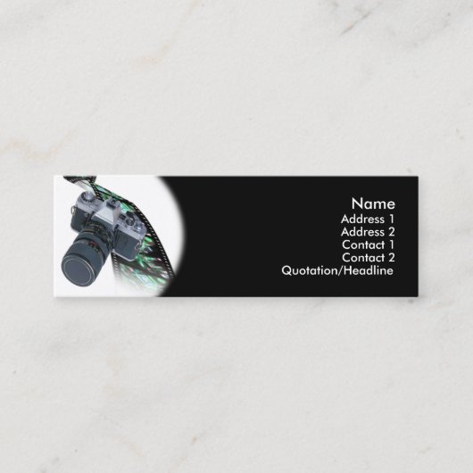 写真家名刺 スキニー名刺 (正面)