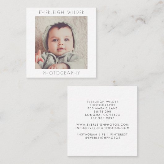 写真家名刺 スクエア名刺 (正面/裏面)