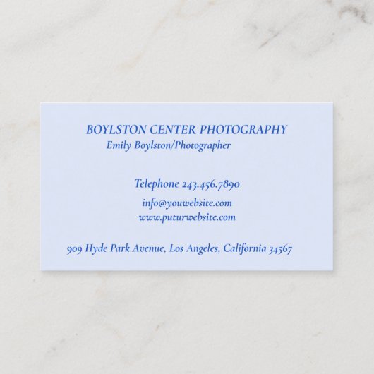 写真家名刺 名刺 (裏面)