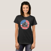 写真家愛国心あるアメリカ国旗4日 Tシャツ (正面フル)