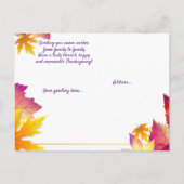 写真家族の感謝祭 シーズンポストカード (裏面)