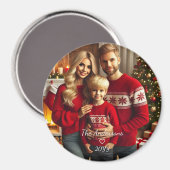 写真家族クリスマスの仮設 マグネット (正面/裏面)