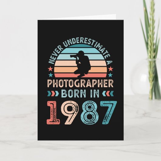 写真家生まれ1987年40歳の誕生日ギフト カード (正面)