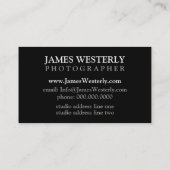 写真家用名刺 名刺 (裏面)