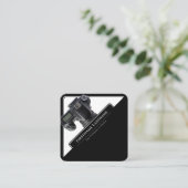 写真家用DSLRカメラレンズビデオグラファー スクエア名刺 (スタンド正面)