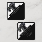 写真家用DSLRカメラレンズビデオグラファー スクエア名刺 (正面/裏面)