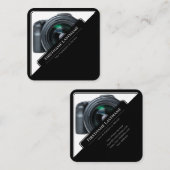 写真家用DSLRカメラレンズビデオグラファー スクエア名刺 (正面/裏面)