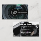 写真家用DSLRカメラレンズビデオグラファー 名刺 (正面/裏面)