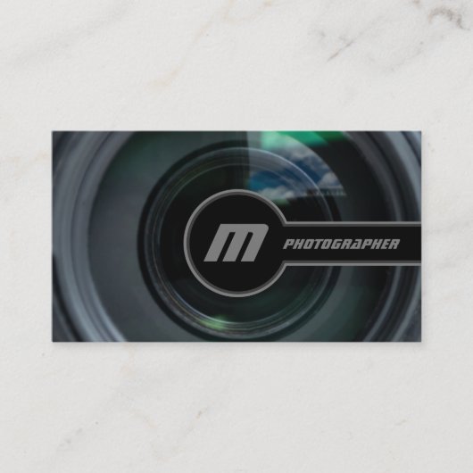 写真家用DSLRカメラレンズビデオグラファー 名刺 (正面)