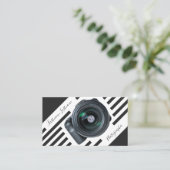 写真家用DSLRカメラレンズビデオグラファー 名刺 (スタンド正面)