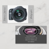 写真家用DSLRカメラレンズビデオグラファー 名刺 (正面/裏面)