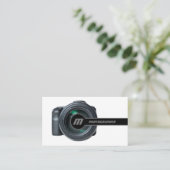 写真家用DSLRカメラレンズビデオグラファー 名刺 (スタンド正面)