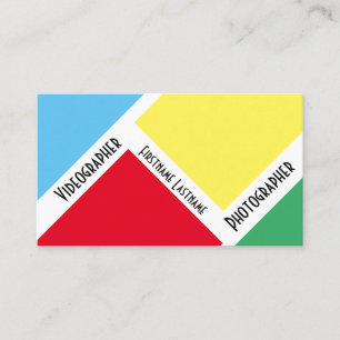 写真家用DSLRカメラレンズビデオグラファー 名刺