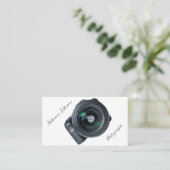 写真家用DSLRカメラレンズビデオグラファー 名刺 (スタンド正面)