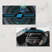 写真家用DSLRカメラレンズビデオグラファー 名刺 (正面/裏面)