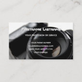 写真家用DSLRカメラレンズビデオグラファー 名刺 (裏面)