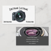 写真家用DSLRカメラレンズビデオグラファー 名刺 (正面/裏面)