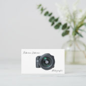 写真家用DSLRカメラレンズビデオグラファー 名刺 (スタンド正面)