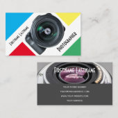 写真家用DSLRカメラレンズビデオグラファー 名刺 (正面/裏面)