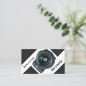 写真家用DSLRカメラレンズビデオグラファー 名刺 (スタンド正面)