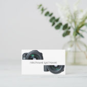 写真家用DSLRカメラレンズビデオグラファー 名刺 (スタンド正面)