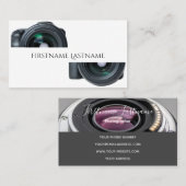 写真家用DSLRカメラレンズビデオグラファー 名刺 (正面/裏面)