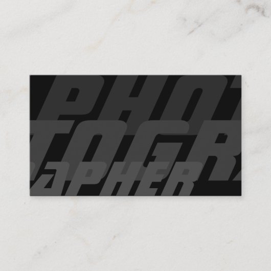 写真家用DSLRカメラレンズビデオグラファー 名刺 (正面)