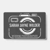 写真家結婚のビジネスカ素朴メラ バッジ (正面)