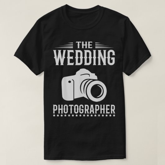 写真家結婚撮影カおもしろいメラ Tシャツ (デザイン正面)