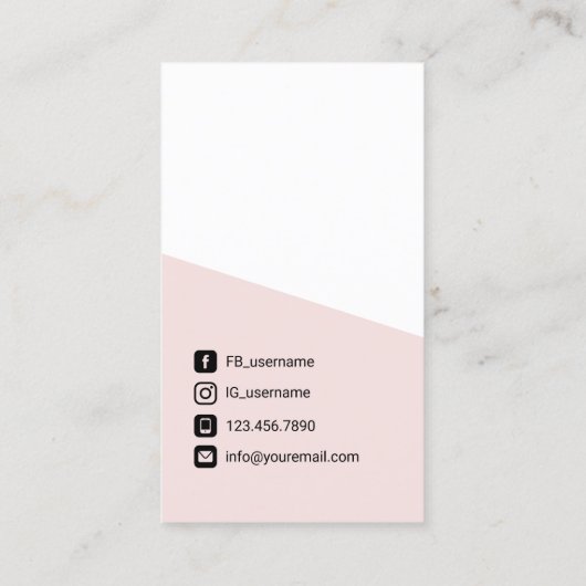 写真家赤面ピンクカメラ撮影 名刺 (裏面)