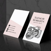 写真家赤面ピンクカメラ撮影 名刺