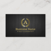 写真家金ゴールドモノグラム写真 名刺 (正面)