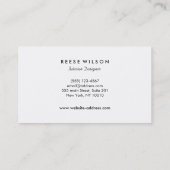 写真家金ゴールド名プラーク写真 名刺 (裏面)