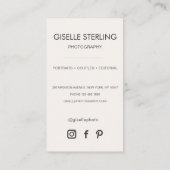 写真家 ニュートラル フォト QRコード 名刺 (裏面)