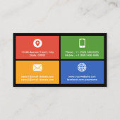 写真家 フォトフレーム コラージュ - メトロ スタイル 名刺 (裏面)