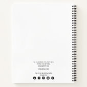 写真家 フォト QRコード ソーシャルメディア アイコン ノートブック (裏面)