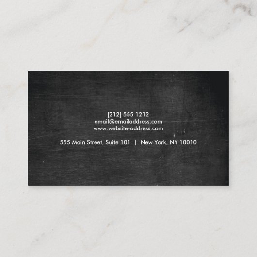 写真家、ブラックウッドに写真のロゴ 名刺 (裏面)