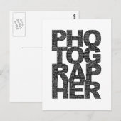 写真家 – ブラック文字 ポストカード (正面/裏面)