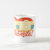 写真家 写真撮影 カメラ スマイル コーヒーマグカップ (中央)
