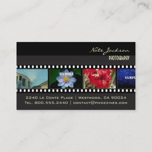 写真家 名刺 ミニフォリオ (裏面)