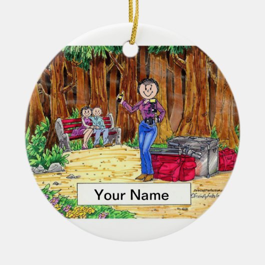 写真家 – 女性 セラミックオーナメント (正面)