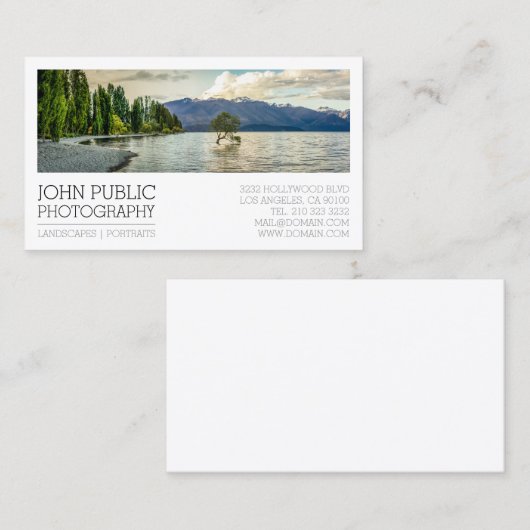 写真家 – 白無地 名刺 (正面/裏面)