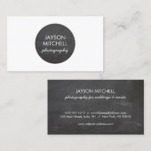 写真家、職人のための黒板サークルロゴ 名刺 (正面/裏面)