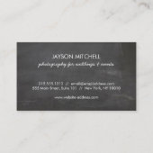 写真家、職人のための黒板サークルロゴ 名刺 (裏面)